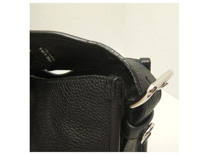 Borsa a tracolla Prada Vitello Daino Nero - vista 12