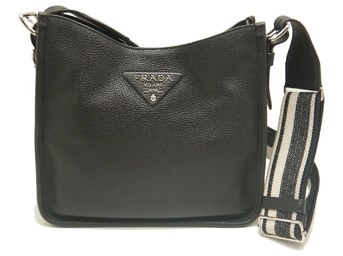 Borsa a tracolla Prada Vitello Daino Nero - vista 2