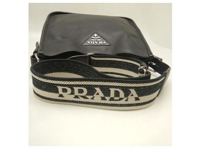 Borsa a tracolla Prada Vitello Daino Nero - vista 3