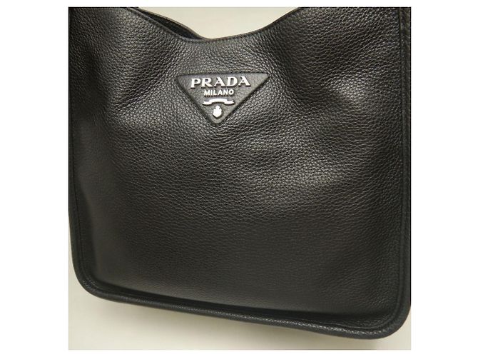 Borsa a tracolla Prada Vitello Daino Nero - vista 8