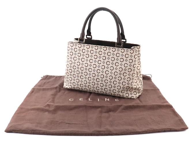 Céline Borsa Celine C Macadam Marrone Beige - vista 2