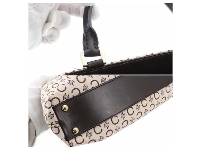 Céline Borsa Celine C Macadam Marrone Beige - vista 9