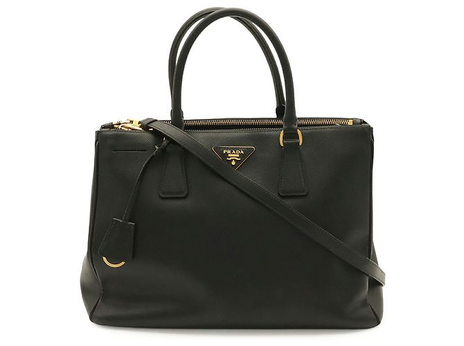 Borsa a mano/Borsa a tracolla in pelle Saffiano Lux di Prada Nero - vista 2