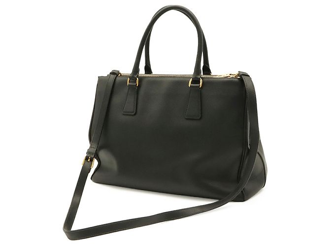 Borsa a mano/Borsa a tracolla in pelle Saffiano Lux di Prada Nero - vista 3