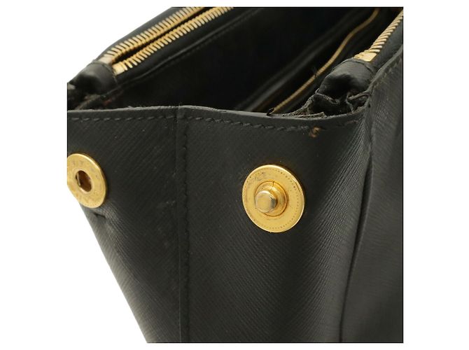 Borsa a mano/Borsa a tracolla in pelle Saffiano Lux di Prada Nero - vista 5