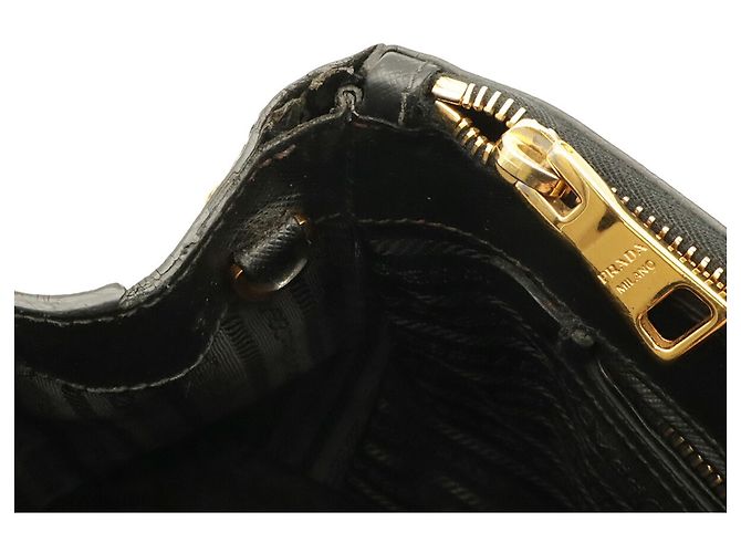 Borsa a mano/Borsa a tracolla in pelle Saffiano Lux di Prada Nero - vista 9