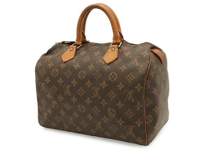 Borsa Louis Vuitton Monogram Speedy 30 Marrone - vista 3