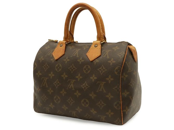 Borsa Louis Vuitton Monogram Speedy 25 Marrone - vista 3