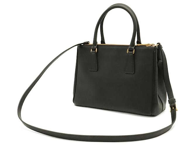 Borsa a tracolla Prada Galleria Triangle Nero - vista 3