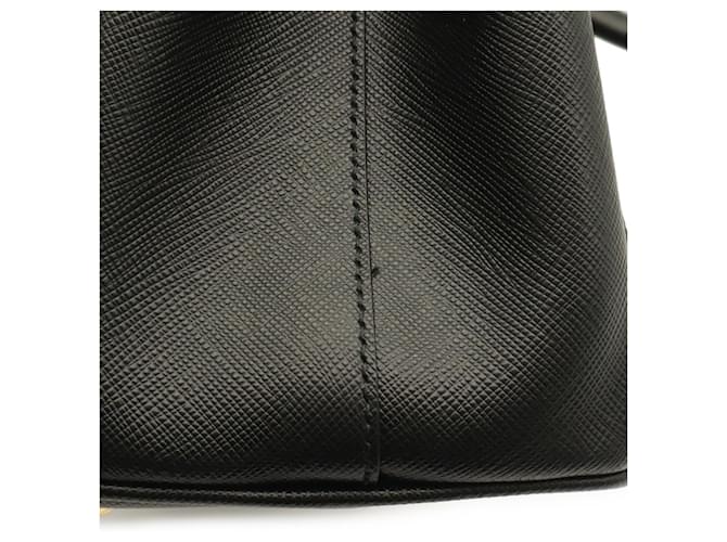 Borsa a tracolla Prada Galleria Triangle Nero - vista 5