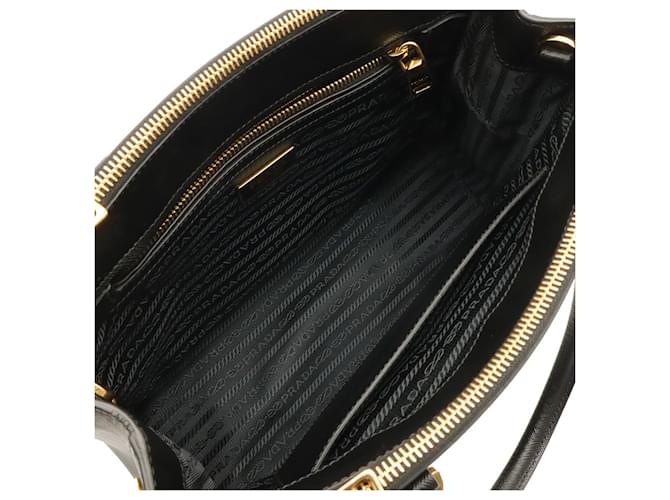 Borsa a tracolla Prada Galleria Triangle Nero - vista 9