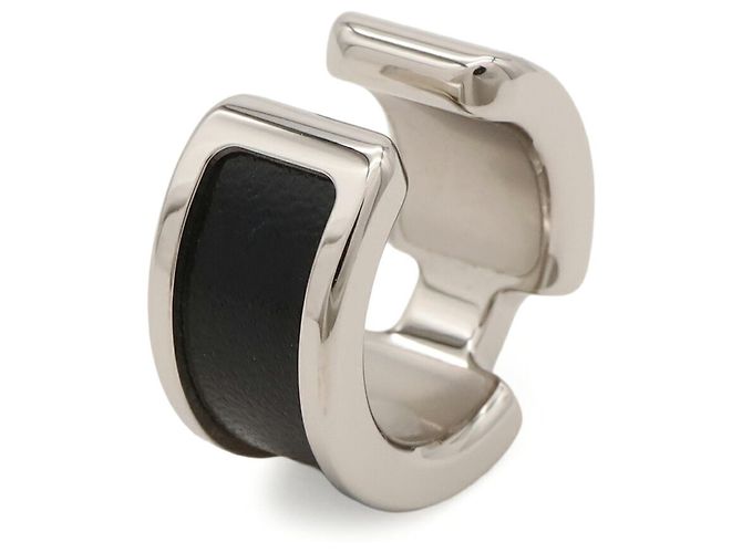 Hermès Ear Cuff Olympe PM HERMES Negro Plata - vista 3