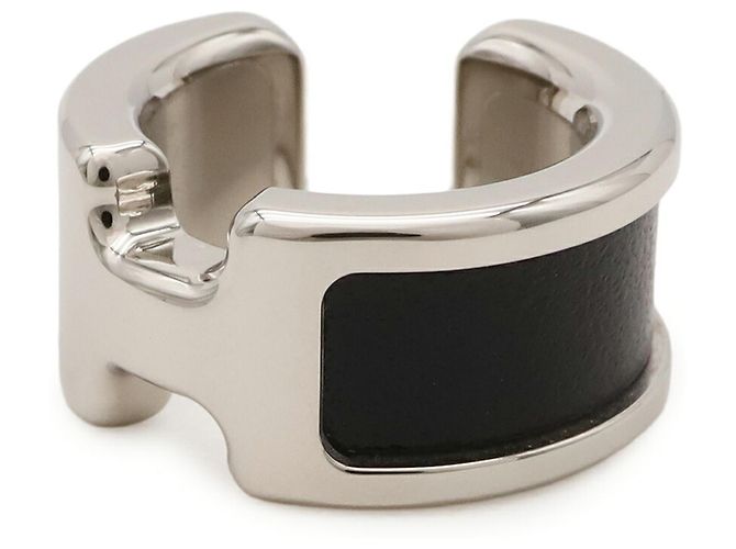 Hermès Ear Cuff Olympe PM HERMES Negro Plata - vista 4