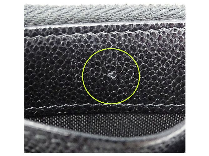 Monedero de piel de becerro granulada Chanel Negro - vista 10