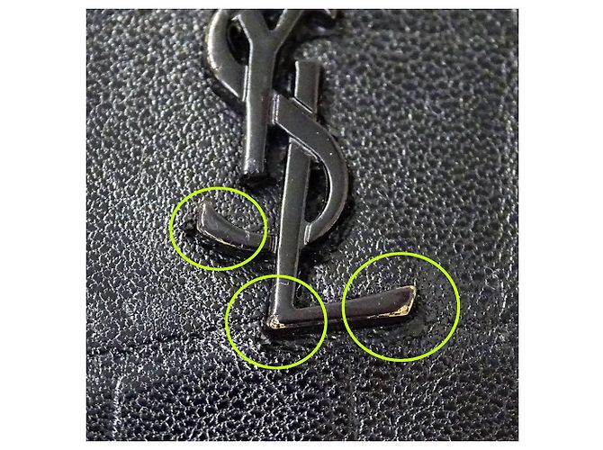 Cartera tríptico de cuero negro Saint Laurent - vista 10