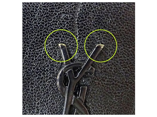 Cartera tríptico de cuero negro Saint Laurent - vista 11