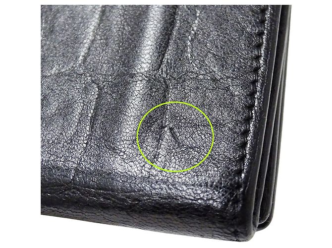 Cartera tríptico de cuero negro Saint Laurent - vista 13