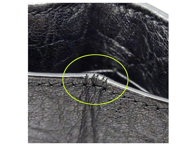Cartera tríptico de cuero negro Saint Laurent - vista 15