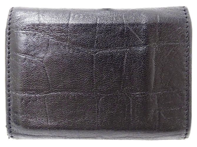Cartera tríptico de cuero negro Saint Laurent - vista 2