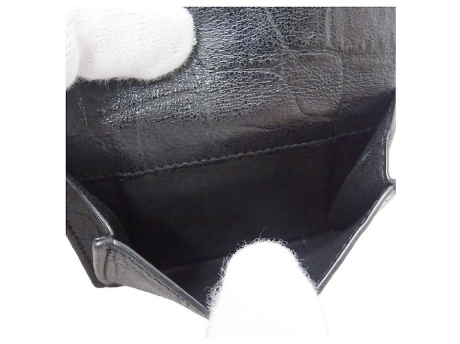 Cartera tríptico de cuero negro Saint Laurent - vista 8
