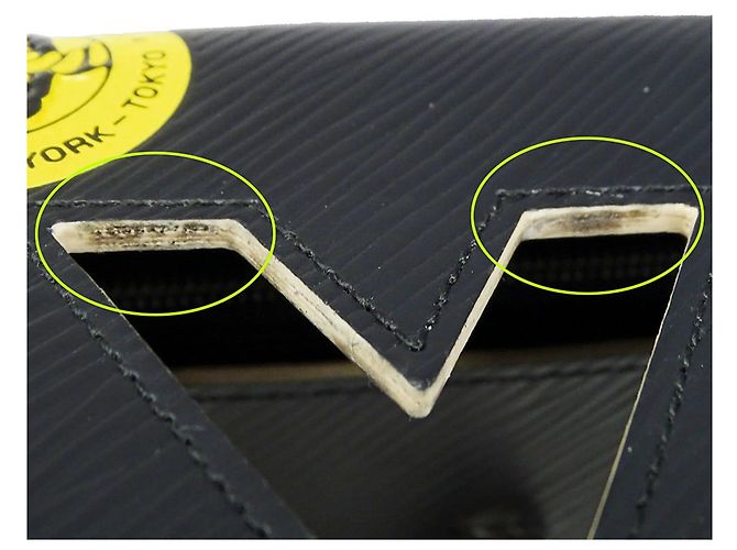 Twist Louis Vuitton Epi Leder langer Geldbeutel Schwarz Mehrfarben - Ansicht 10