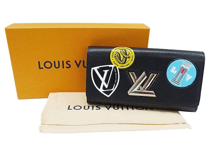 Twist Louis Vuitton Epi Leder langer Geldbeutel Schwarz Mehrfarben - Ansicht 6