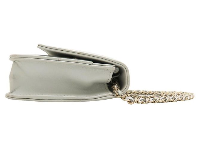 Chanel CHANEL19 Chain Wallet Shoulder Bag Cinza - vista 3