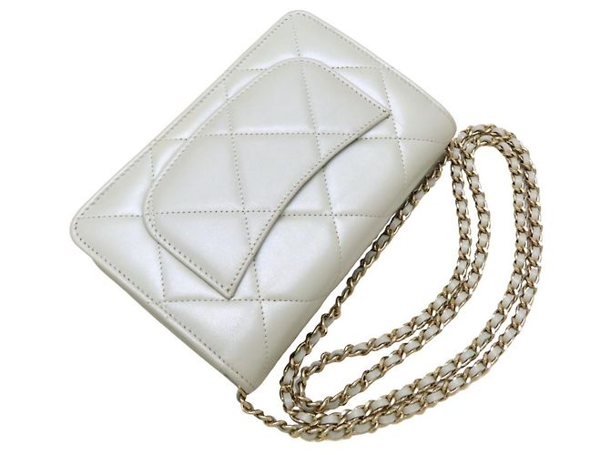 Chanel CHANEL19 Chain Wallet Shoulder Bag Cinza - vista 5