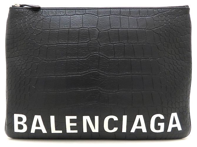 Clutch Balenciaga in pelle goffrata - vista 2