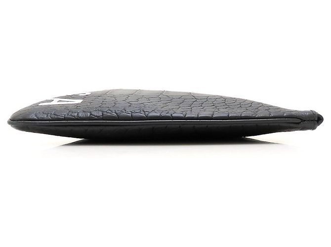 Clutch Balenciaga in pelle goffrata - vista 3