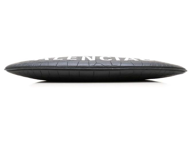 Clutch Balenciaga in pelle goffrata - vista 4