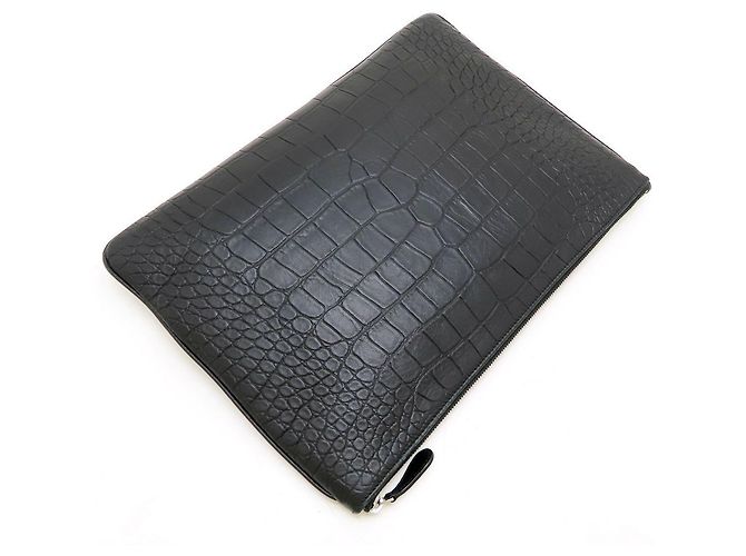 Clutch Balenciaga in pelle goffrata - vista 5
