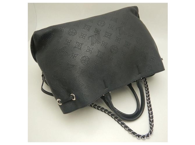 Borsa Tote Louis Vuitton Mahina Bella Nero - vista 3