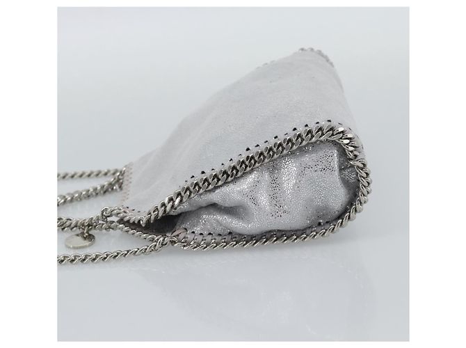 Stella Mc Cartney Stella McCartney Falabella Fold Over Mini in ecopelle Argento - vista 3