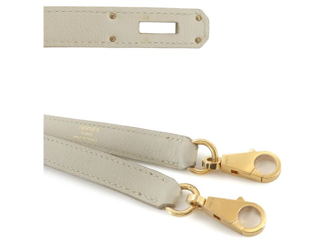 Hermès Borsa Hermes Kelly 32 Evercolor Beton Bianco - vista 9