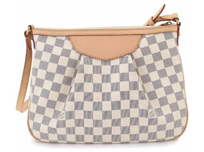 Borsa a Spalla Louis Vuitton Siracusa PM Damier Azur - vista 2