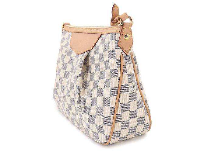Borsa a Spalla Louis Vuitton Siracusa PM Damier Azur - vista 3