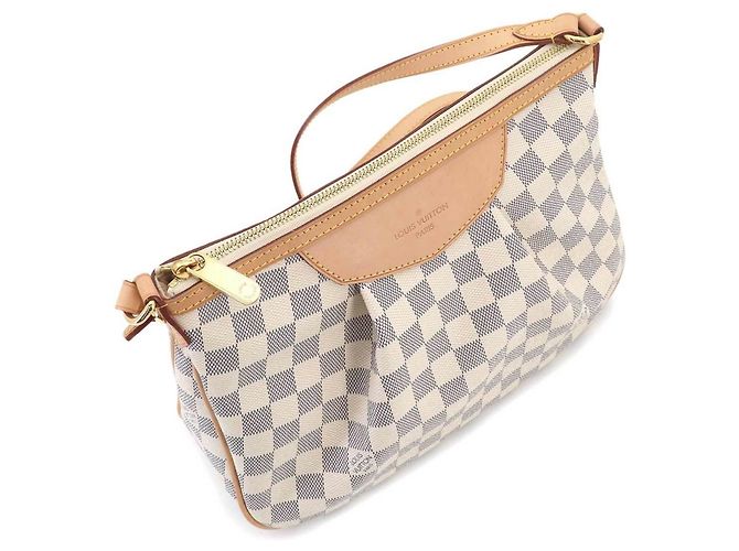 Borsa a Spalla Louis Vuitton Siracusa PM Damier Azur - vista 8