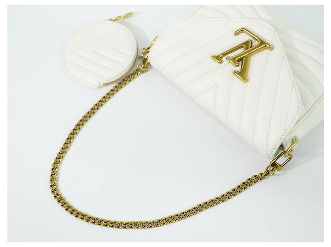 Louis Vuitton New Wave Multi Pochette in pelle trapuntata Bianco - vista 7