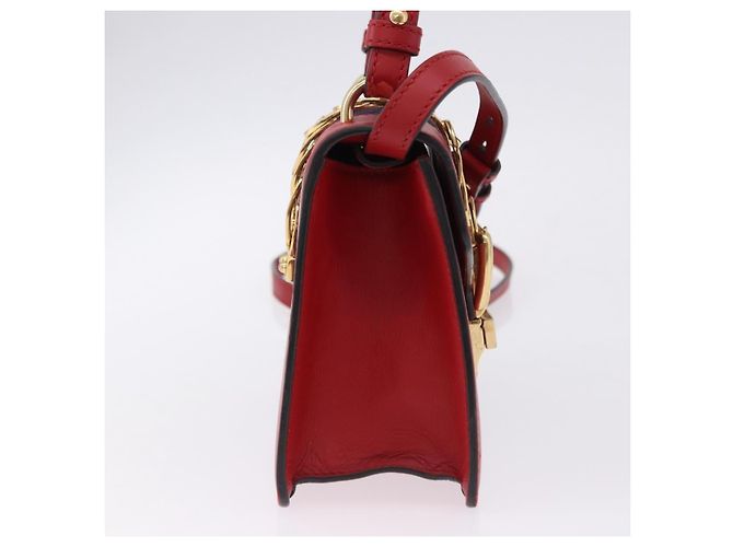 Cintura Gucci Sylvie in pelle Rosso - vista 4