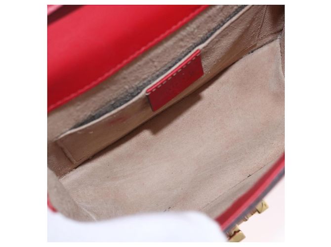 Cintura Gucci Sylvie in pelle Rosso - vista 5