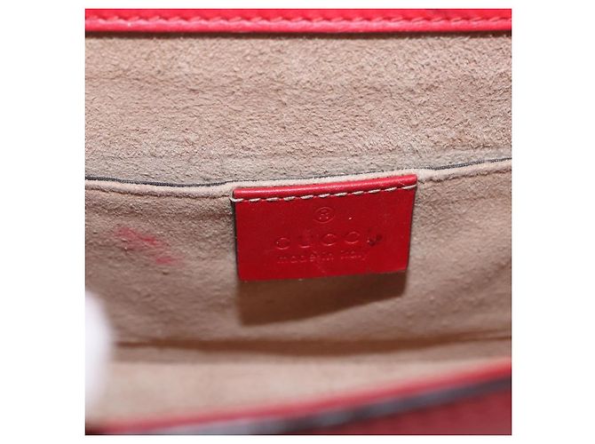 Cintura Gucci Sylvie in pelle Rosso - vista 6