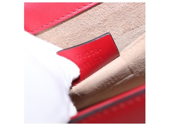 Cintura Gucci Sylvie in pelle Rosso - vista 7