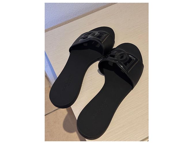 Dolce & Gabbana Ciabatte DG Logo - Nero - vista 3
