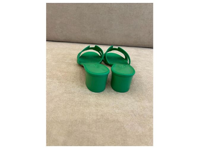 Hermès Oasis Sandali Pelle Verde - vista 2