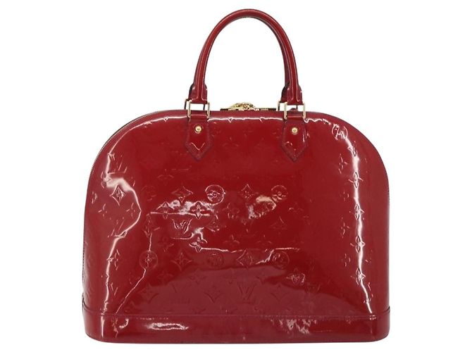 Louis Vuitton Alma Monogram Vernis PM Rosso - vista 2