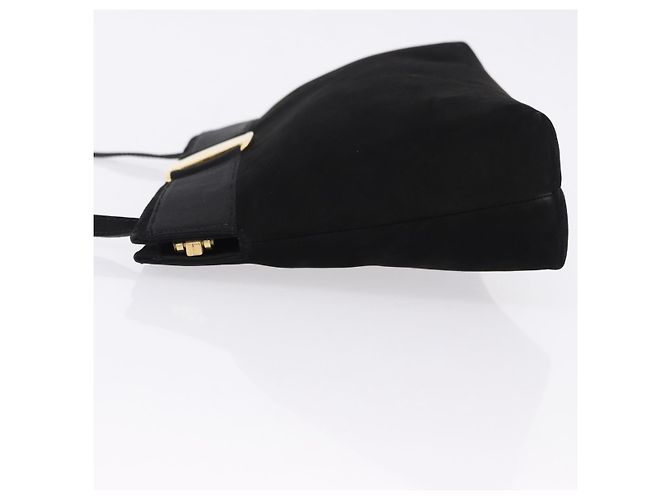 Salvatore Ferragamo Vala Suede Nero - vista 4