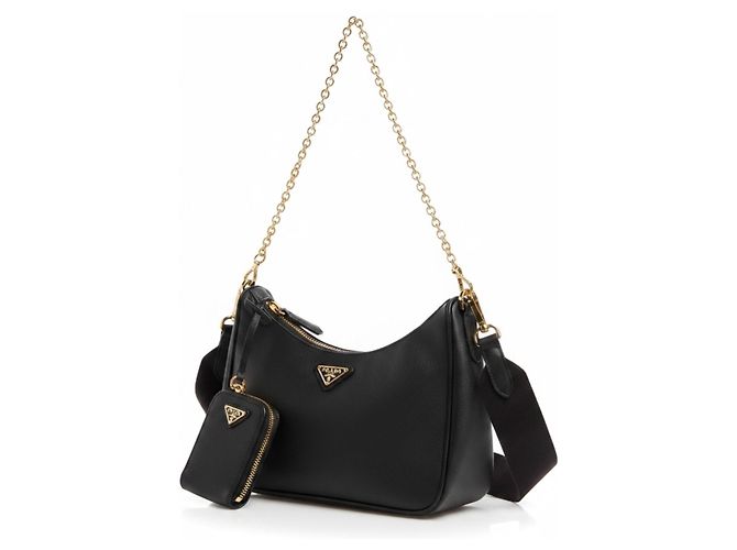 Prada Re-Edition Bolso de hombro de cuero Negro - vista 2
