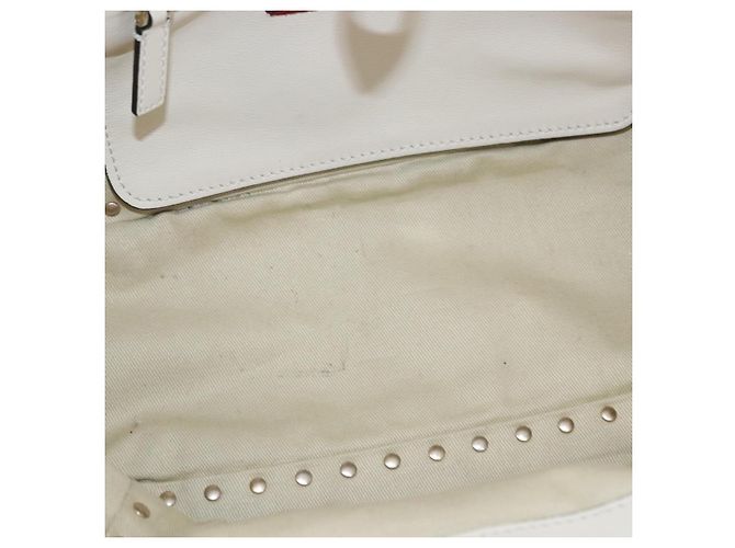 Tote Valentino Garavani Rockstud en cuir souple Small Blanc - vue 5