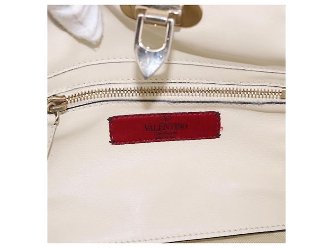 Tote Valentino Garavani Rockstud en cuir souple Small Blanc - vue 7